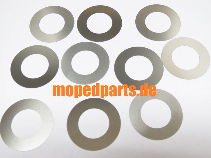 Ausgleichsscheibe 0,3 mm, 10er Pack, Kupplung Hercules Prima, M-Reihe, Optima, Sachs 504, 505
