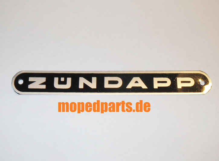 Sitzbankemblem Zündapp schwarz