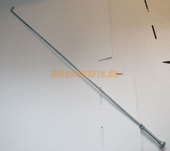 Bremsstange 61,5 cm mit Splint, Feder und Rändelmutter