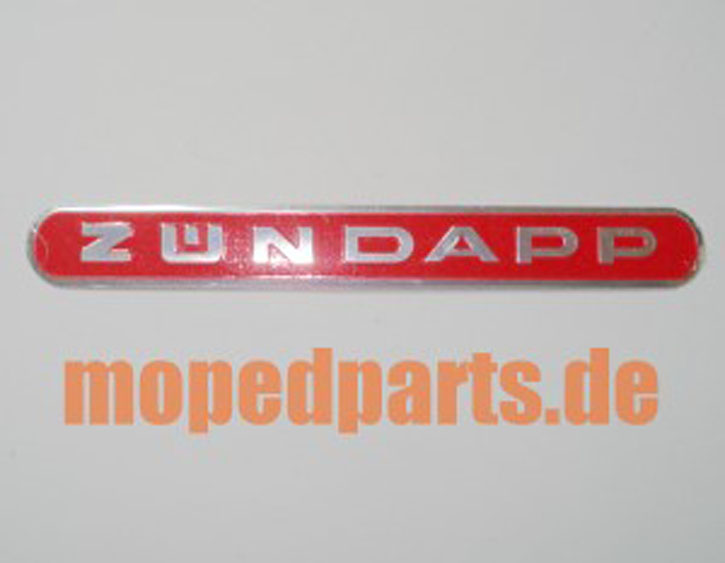 Zündapp Tankaufkleber rot, 13cm