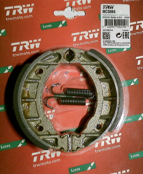 Bremsbacken Zündapp ZX25, ZA25, ZA40, ZA40 mit 105 mm