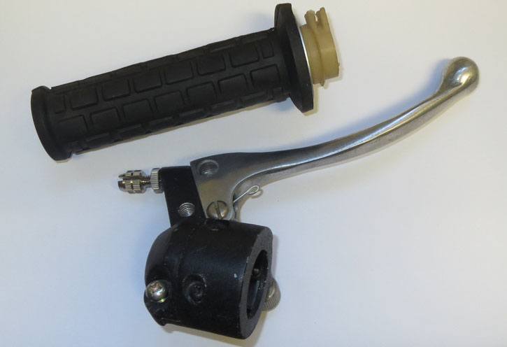 Gasgriff Zündapp KS 80, K80, GTS 50 (540), Hercules RX 9, KX 5, Ultra 80 AC, Nachbau, gebraucht