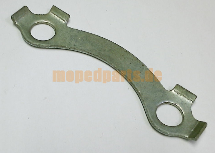 Sicherungsblech Kettenrad aus Altbestand, Lochabstand mittig 49,5 mm, Löcher 8,2 mm