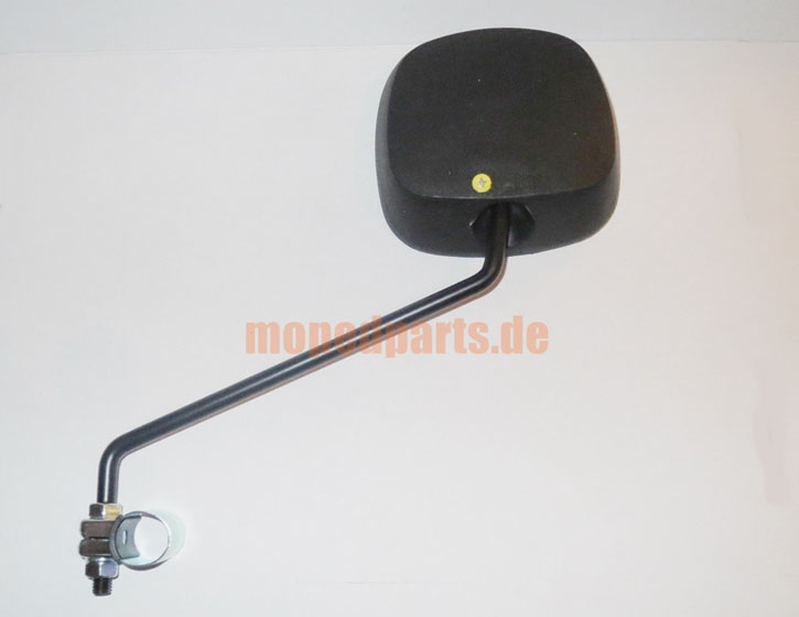 Spiegel Bumm eckig, Schelle, Stange schwarz, verkleinernd