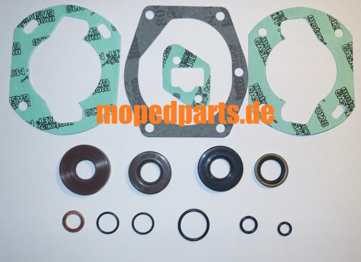 Dichtsatz Hercules Prima 5 + 3, M5, MX1, Jogging, Sachs 505 komplett, Viton, alte Ausf, Pedalv.