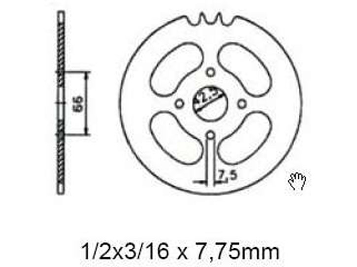 Kettenrad 39 Z, sprocket Hercules Prima, KTM 505