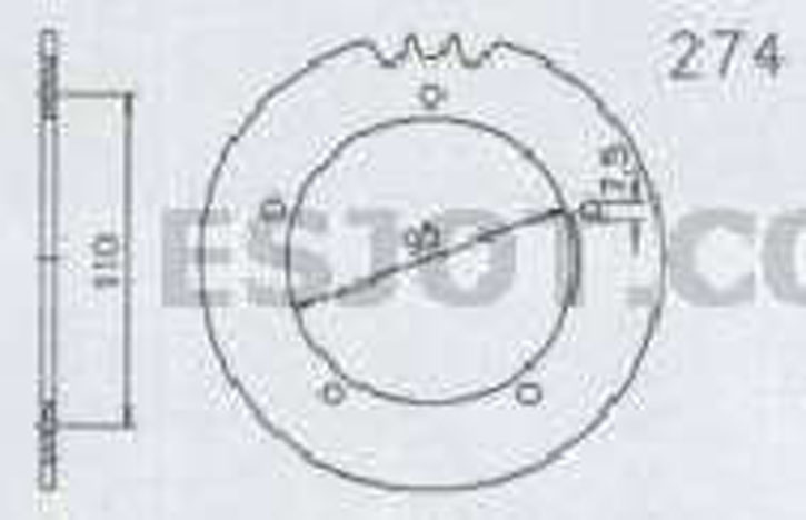 Kettenrad sprocket 42 Z. Hercules Supra 4 GP KX 5