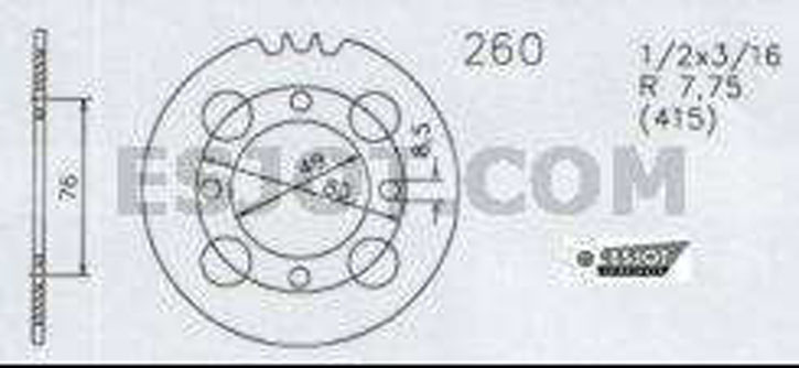 Kettenrad 32 Z, sprocket Hercules MK 50, 220, Lastboy