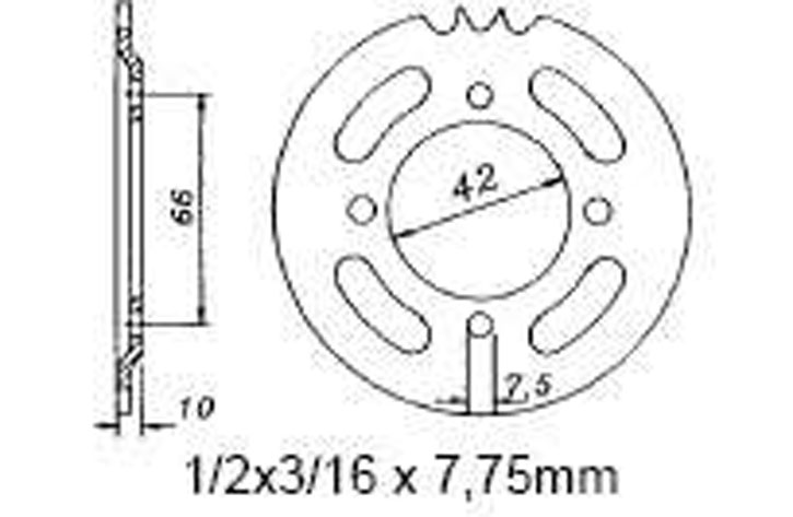 Kettenrad 48 Z, sprocket Prima GX, Presto & Pronto