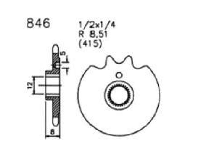 Ritzel, sprocket, Zündapp 12 Z., ZD,ZL,ZS, ZX