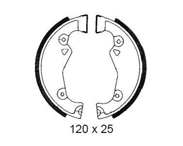 Bremsbacken Zündapp ZX25, ZA25, ZA40, ZL25, ZS25,