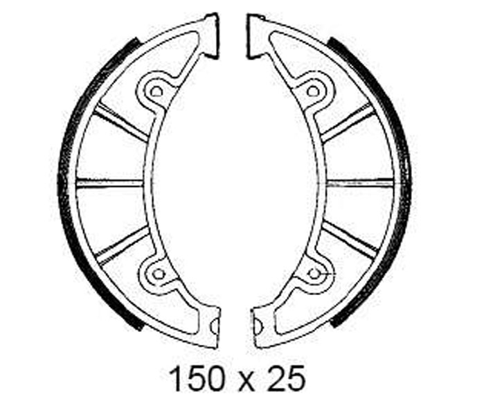 Bremsbacken Zündapp KS50, GTS50, KS80, KS80 Super, 150 mm