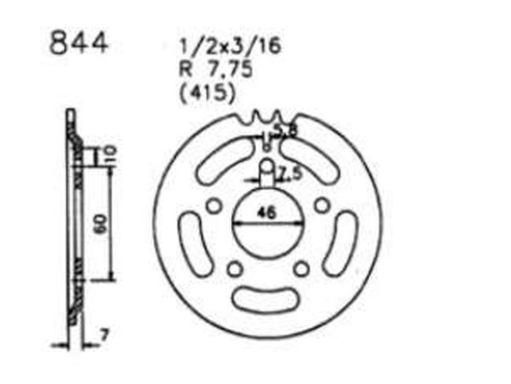Kettenrad, sprocket, 36 Z., Zündapp M50, Mofa 25